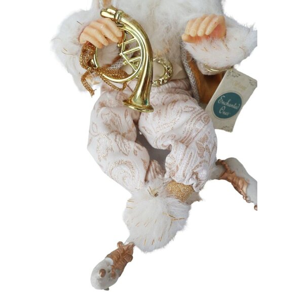 Vintage Santa Claus Figure Table Top Shelf Sitter Father Christmas With Horn - Picture 3 of 7